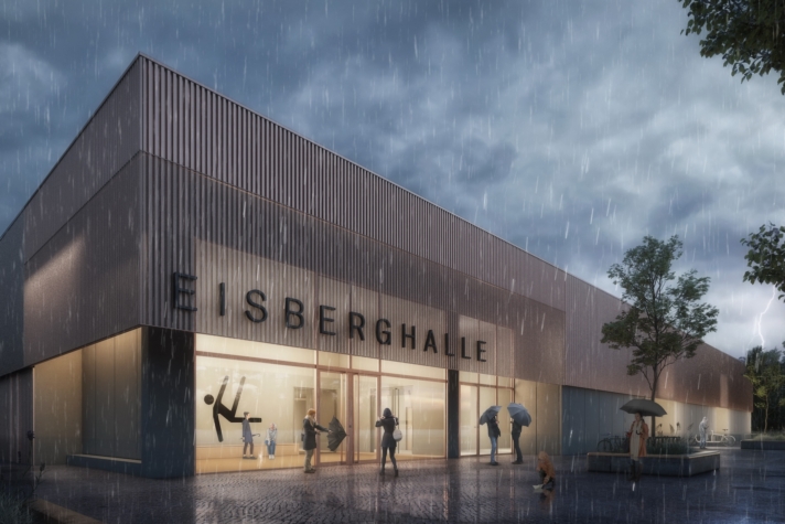 Eisberghalle Nagold Entwurf Eingang