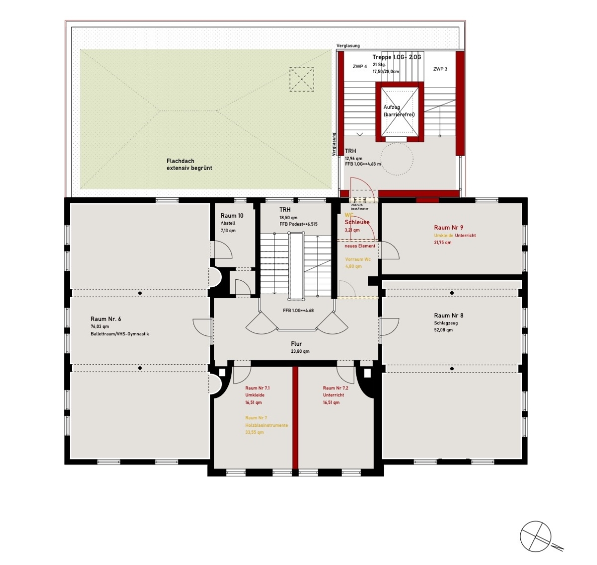 Musikschule Altensteig Grundriss 1. OG 