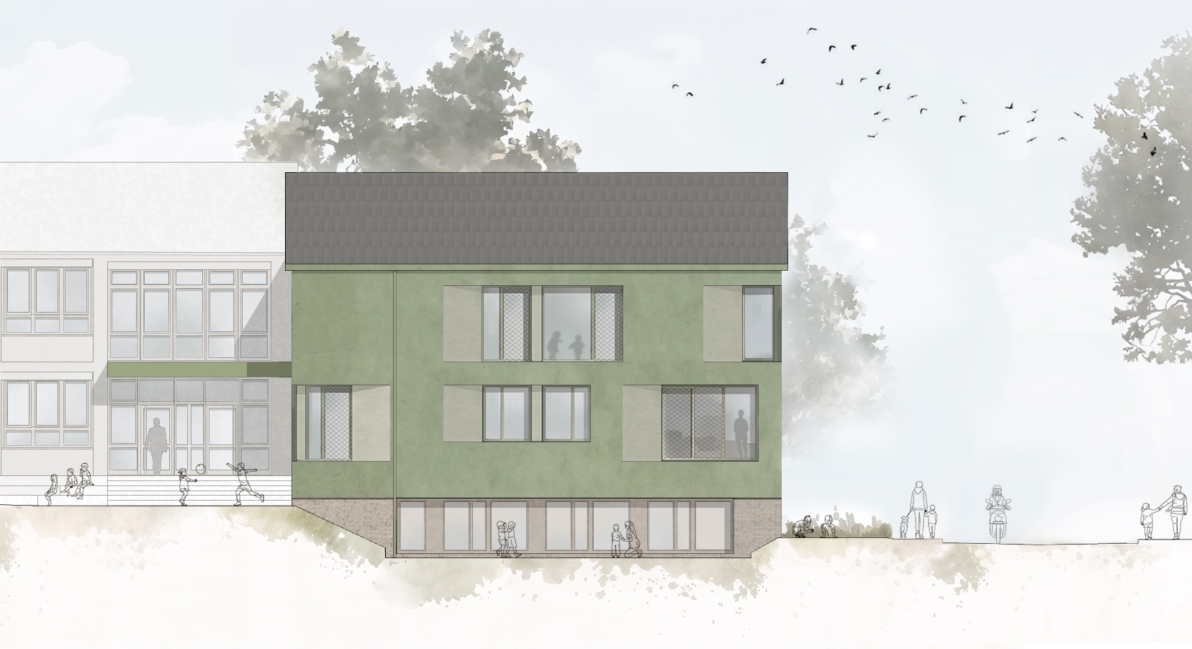 Familienzentrum Althengstett, Ansicht Süd