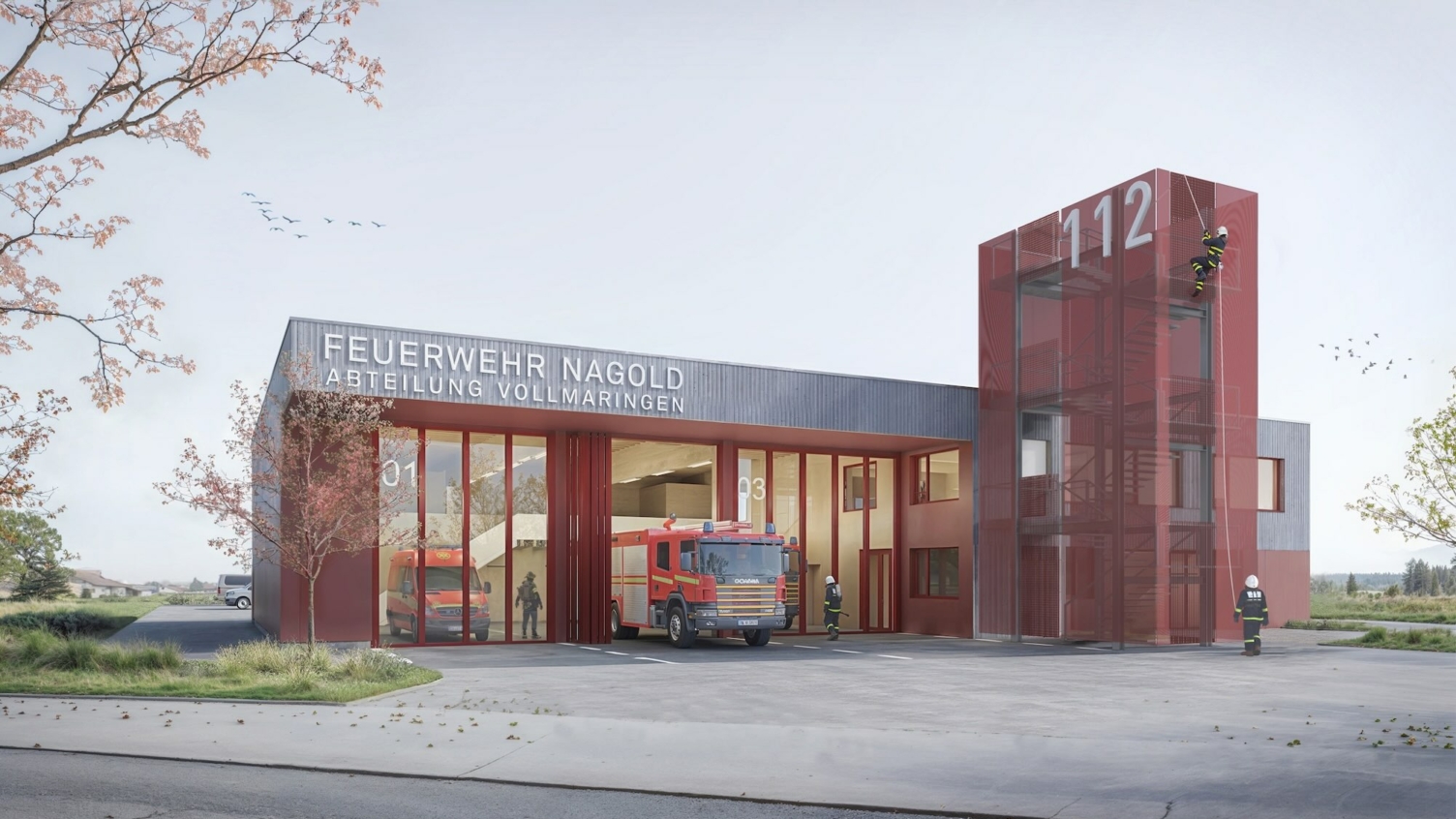 Feuerwehrgerätehaus Vollmaringen, Garage